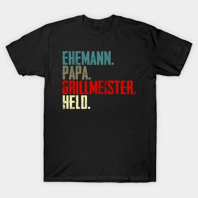 Ehemann Papa Grillmeister Held T-Shirt by Drich Store